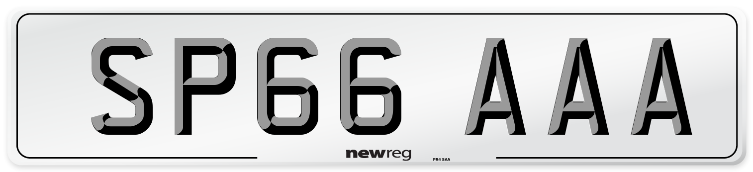 SP66 AAA Number Plate from New Reg